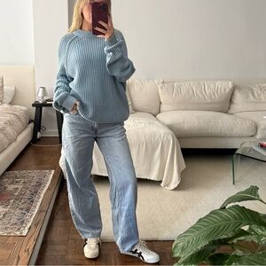 ASOS Unisex crew neck sweater in blue